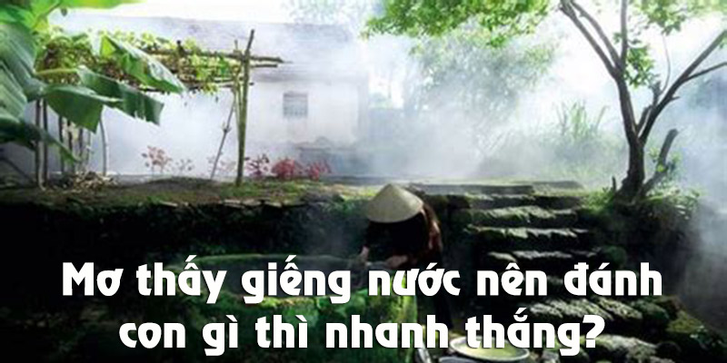 Tìm hiểu con số xoay quanh giấc mơ thấy giếng nước